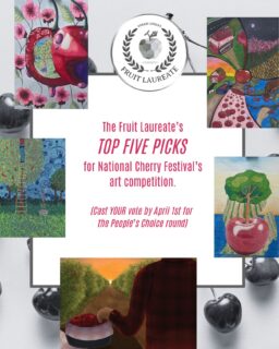 🍒 As a former cherry industry worker (whose mentor was a Cherry Person of the Year), I’m all about the national @cherryfestival art competition. 

These beauties blew me away. See all 30 artworks and cast your top vote by April 1 using link in bio/stories 🔗

#nationalcherryfestival #cherryfestival #cherryfest